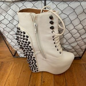 Jeffrey Campbell Damsel Spike Wedge Boots/Heels
